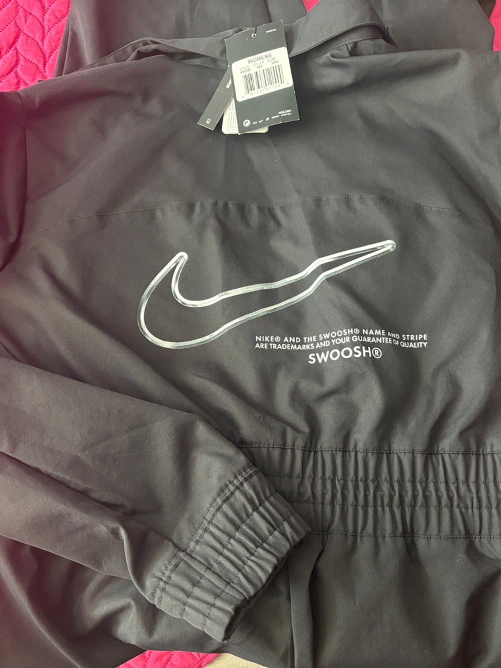 Nike Black  Jumpsuit with White Swoosh Graphic